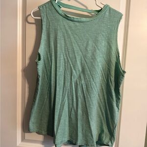 Zella Mint Striped Muscle Tee